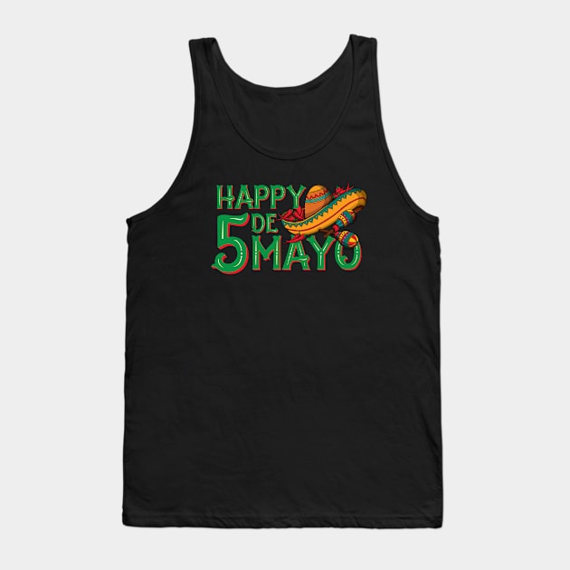 Happy 5 de Mayo Tank Top by RubenRomeroDG